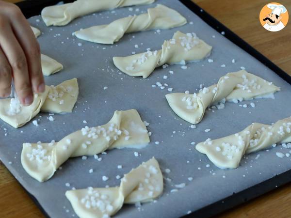 Torcidos folhados e recheados com creme pasteleiro - Preparação Passo 7