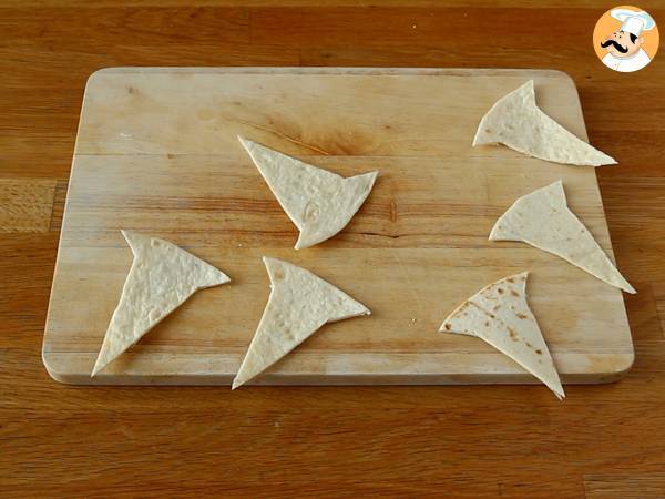 Chapéu de bruxa - tortilla chips - Preparação Passo 1