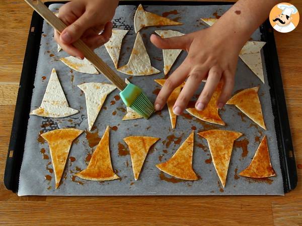 Chapéu de bruxa - tortilla chips - Preparação Passo 2