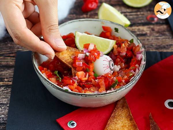 Chapéu de bruxa - tortilla chips - Preparação Passo 4