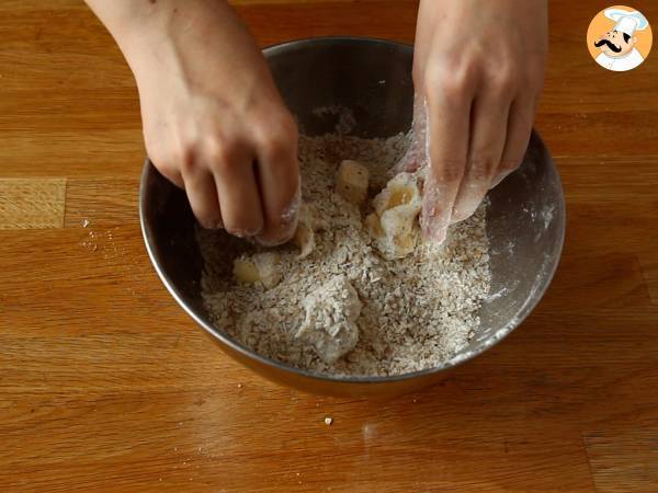 Barras de crumble sabor framboesa - Preparação Passo 2