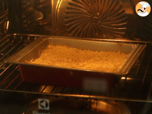 Barras de crumble sabor framboesa - Preparação Passo 5