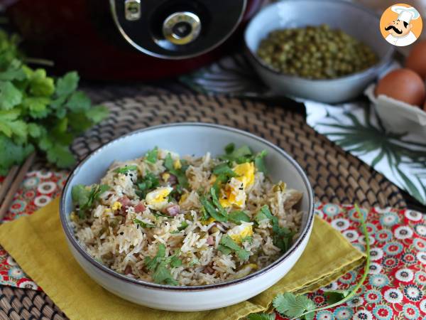 Arroz cantonês na panela de pressão - Preparação Passo 6