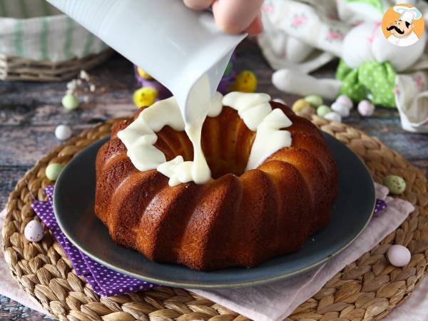 Bundt cake de Páscoa sabor limão e chocolate branco - Preparação Passo 7