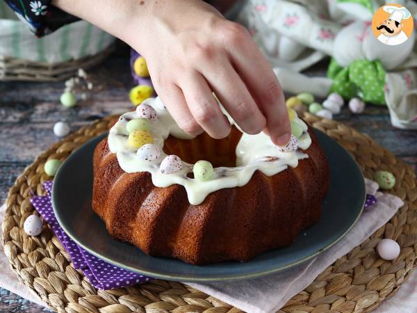 Bundt cake de Páscoa sabor limão e chocolate branco - Preparação Passo 8