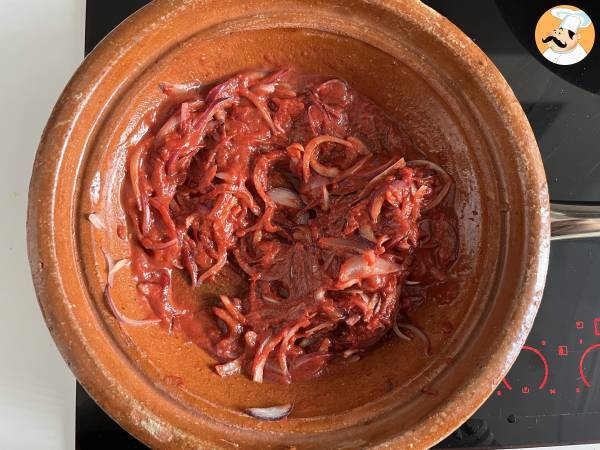 Tajine de carne e legumes - Preparação Passo 3