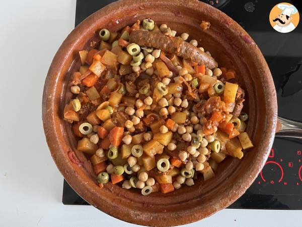 Tajine de carne e legumes - Preparação Passo 6