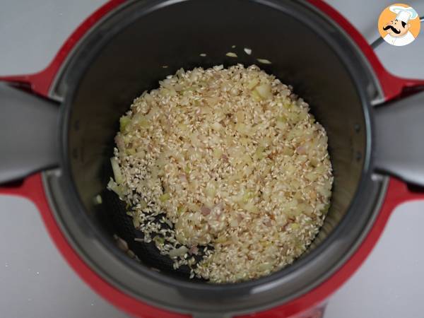 Risotto de cogumelos na pressão - Preparação Passo 3