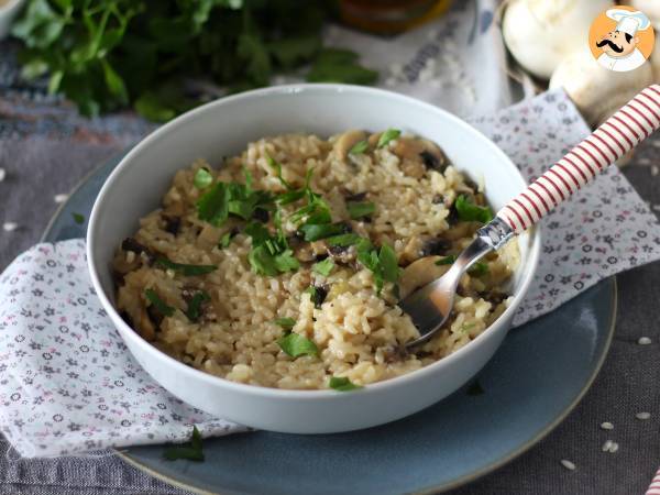 Risotto de cogumelos na pressão - Preparação Passo 7