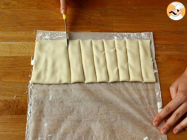 Torcidos folhados com queijo, versão gourmet! - Preparação Passo 2