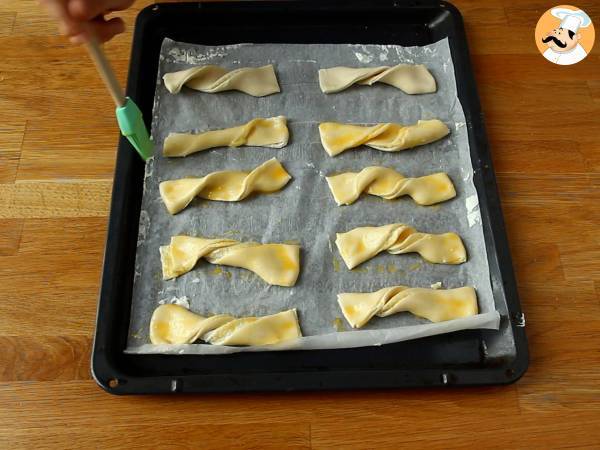 Torcidos folhados com queijo, versão gourmet! - Preparação Passo 4