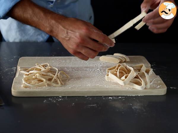 Massa de tagliatelle caseira - Preparação Passo 7