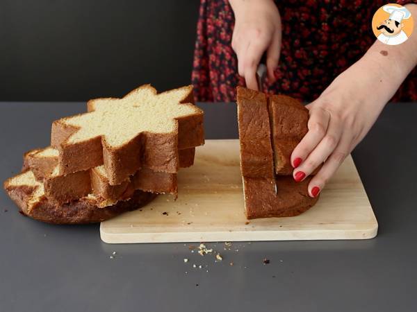 Pandoro recheado com chantilly e Nutella - Preparação Passo 5