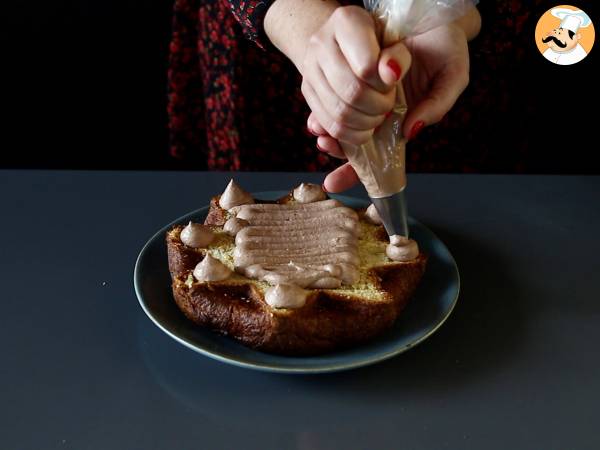 Pandoro recheado com chantilly e Nutella - Preparação Passo 6