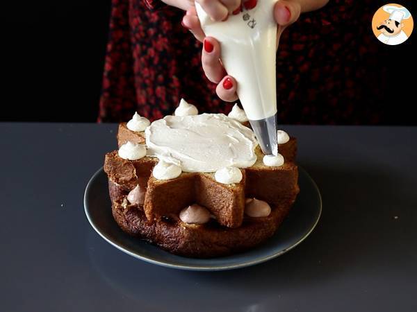 Pandoro recheado com chantilly e Nutella - Preparação Passo 7