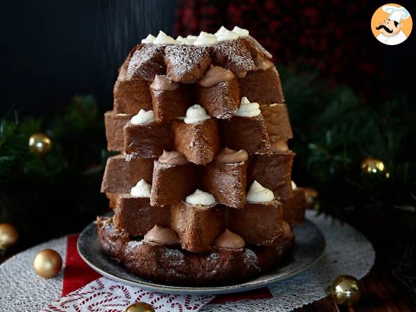 Pandoro recheado com chantilly e Nutella - Preparação Passo 9