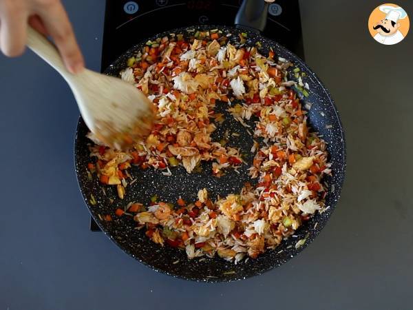 Nasi goreng, a mistura de arroz sem desperdício - Preparação Passo 7