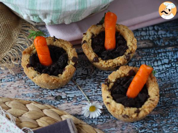 Vasinhos de cookies recheados de chocolate, ideal para Páscoa! - Preparação Passo 8