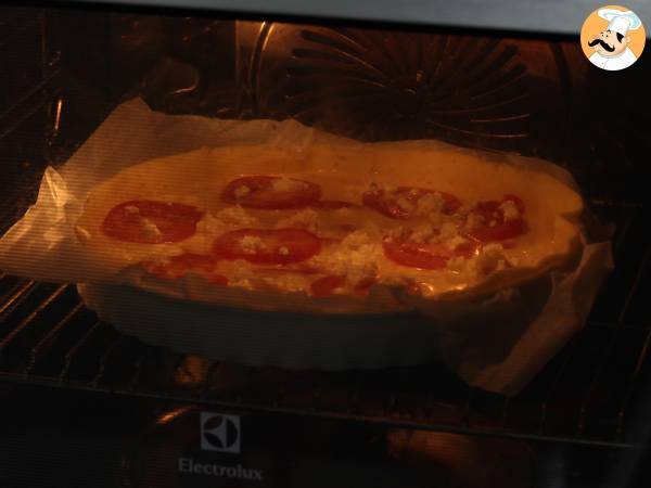 Quiche de tomate e queijo curado, altamente delicioso e perfumado! - Preparação Passo 5