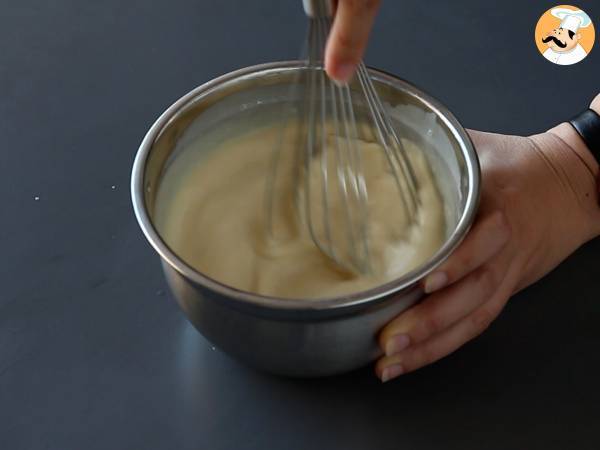 Bolo pudim, sabor chocolate e baunilha - Preparação Passo 3