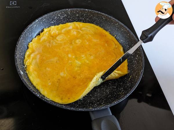 Frittata de cebola, a omelete italiana rápida no preparo! - Preparação Passo 5