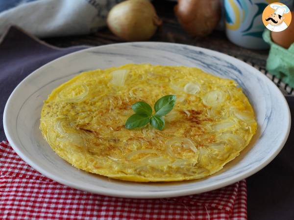 Frittata de cebola, a omelete italiana rápida no preparo! - Preparação Passo 7