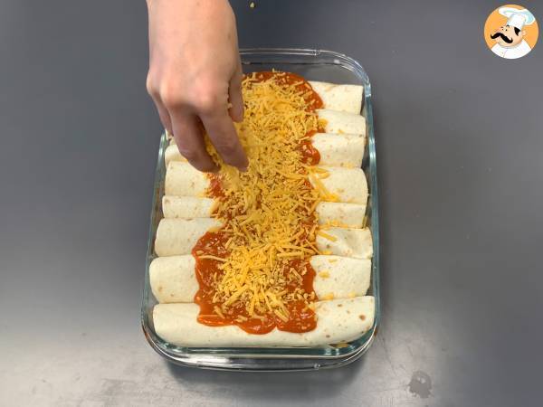 Enchiladas vegetarianas - Preparação Passo 4