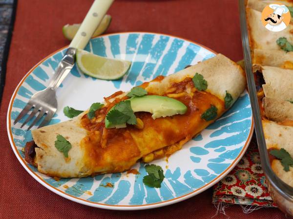 Enchiladas vegetarianas - Preparação Passo 5