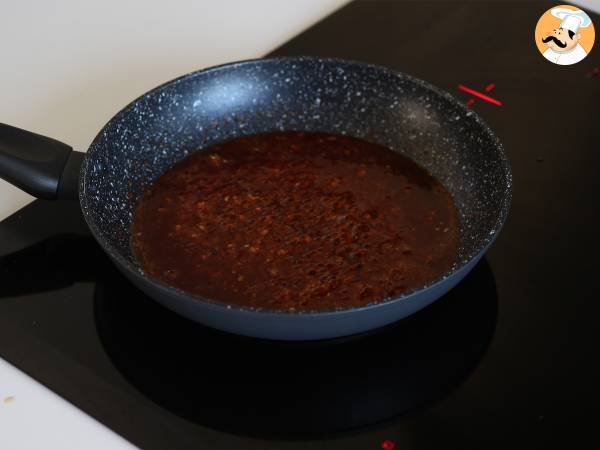 Arroz com brócolis, camarão e molho apimentado da Coréia - Preparação Passo 3