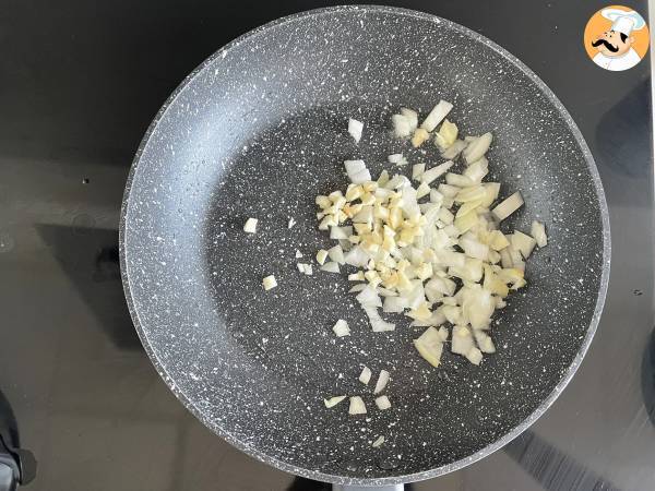 Arroz com feijão e bacon defumado - Preparação Passo 2