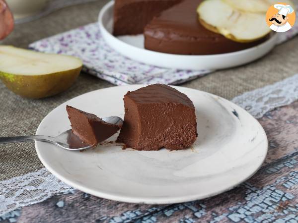 Fudge de chocolate com pera, o doce americano feito com 2 ingredientes - Preparação Passo 6