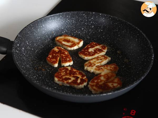 Gyros com queijo halloumi, uma versão vegetariana do sanduíche grego! - Preparação Passo 5