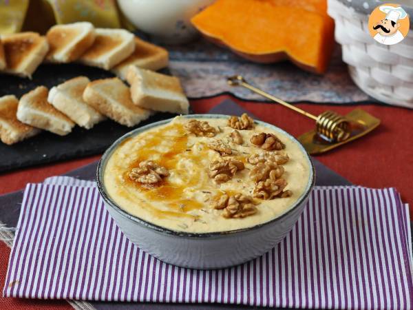 Patê cremoso de abóbora e feta com toque de mel - Preparação Passo 6