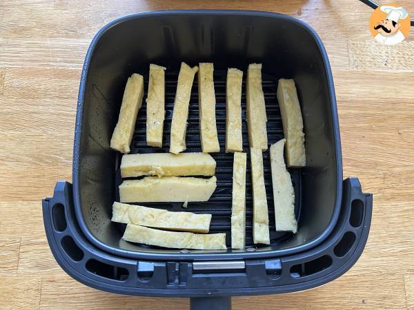 Polenta frita na Air Fryer. crocante, saudável e sem glúten - Preparação Passo 6