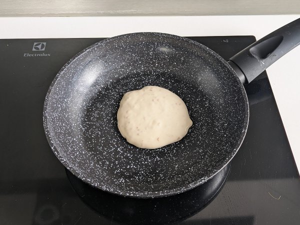 Panqueca vegana com ovo de linhaça: macia, simples e saudável - Preparação Passo 6