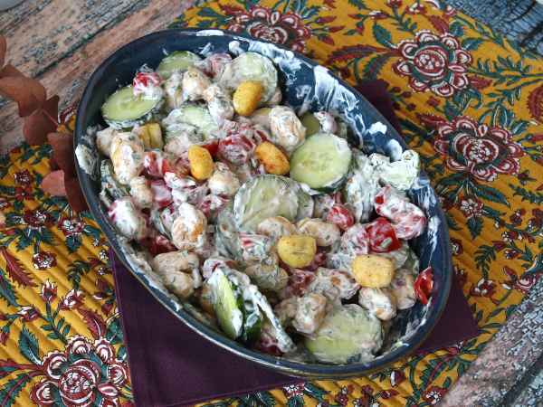 Salada de nhoque crocante: leve, moderna e cheia de sabor em uma só receita - Preparação Passo 7