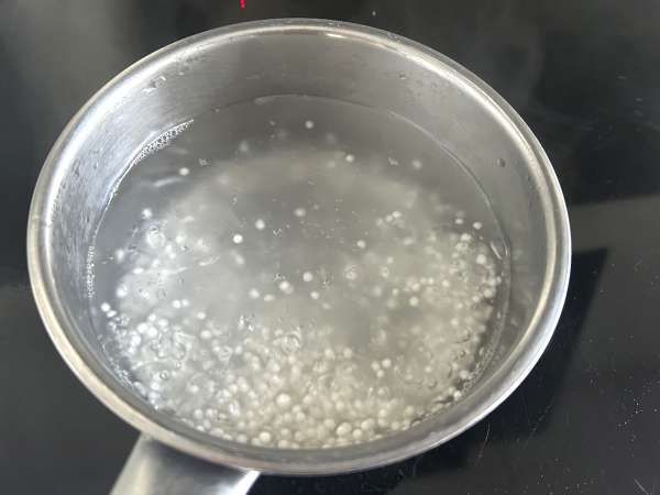 Sagu de manga com leite condensado: cremoso, tropical e irresistível - Preparação Passo 4