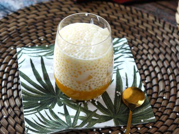 Sagu de manga com leite condensado: cremoso, tropical e irresistível - Preparação Passo 12