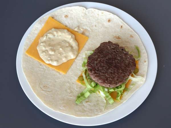 Wraps no estilo Big Mac, rápidas, práticas e econômicas - Preparação Passo 6
