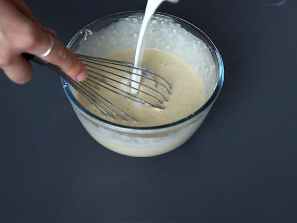 Tagliatelle de panqueca com chocolate e amendoim! - Preparação Passo 2