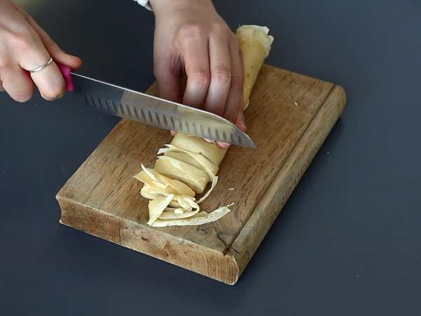 Tagliatelle de panqueca com chocolate e amendoim! - Preparação Passo 5