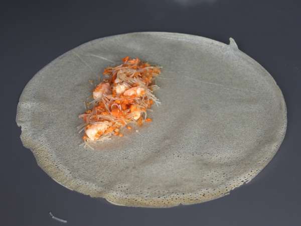 Nems de camarão na Air fryer - Preparação Passo 5