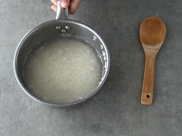 Onigiri com gemas de ovo curadas no molho de soja - Preparação Passo 2