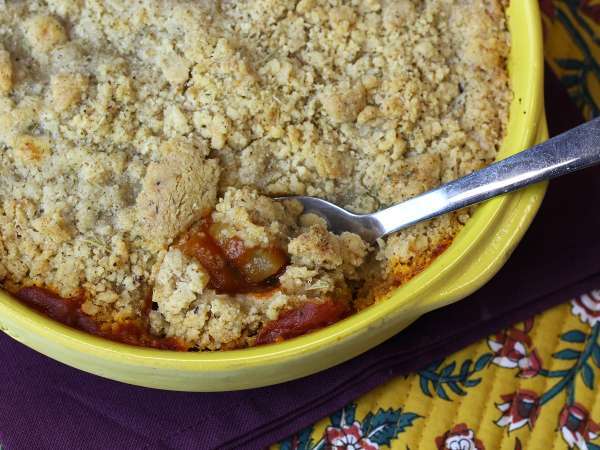 Crumble salgado de legumes, um prato rápido e fácil que você vai adorar! - Preparação Passo 7