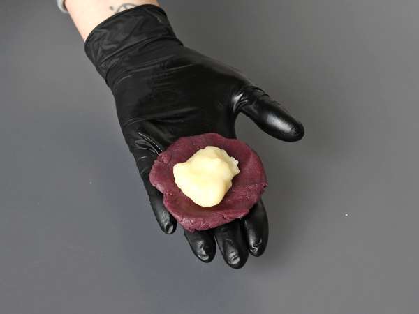 Cookies Mochi com ube - Preparação Passo 8