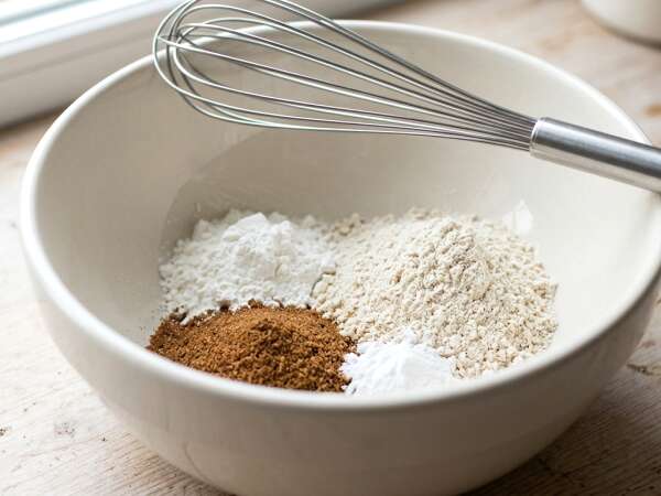 Panquecas de Maizena e Farinha de Aveia - Preparação Passo 1