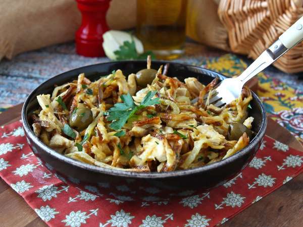 Frango à Brás cremoso, saboroso e fácil - Preparação Passo 12