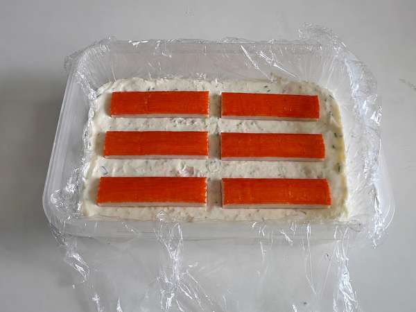 Terrina de delícias do mar (surimi): Receita fácil, fria e sem cozimento - Preparação Passo 8