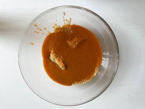 Tabule hidratado no gaspacho, sem cozimento - Preparação Passo 1