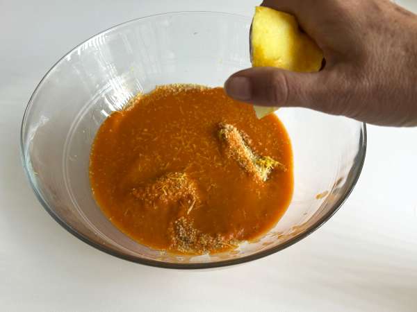 Tabule hidratado no gaspacho, sem cozimento - Preparação Passo 2
